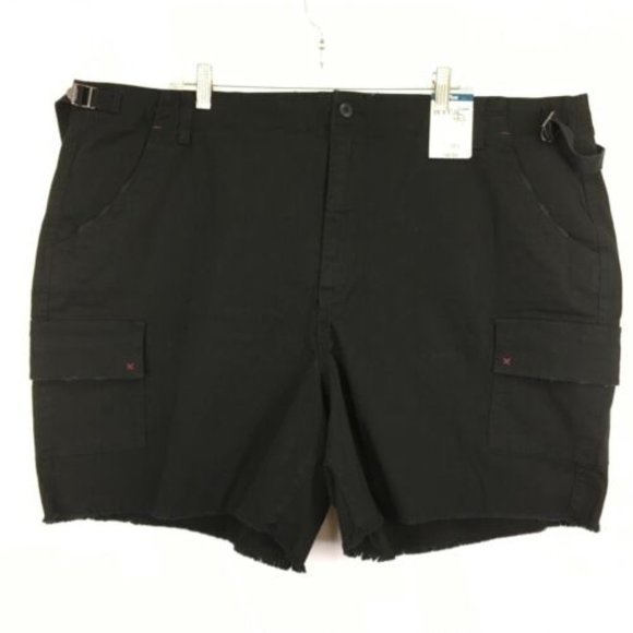Terra & Sky Pants - Terra & Sky Womens Cargo Utility Shorts Black